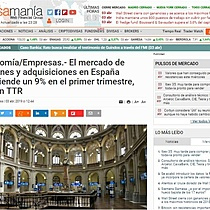 El mercado de fusiones y adquisiciones en Espaa desciende un 9% en el primer trimestre, segn TTR